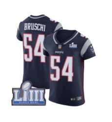 Men's Nike New England Patriots #54 Tedy Bruschi Navy Blue Team Color Vapor Untouchable Elite Player Super Bowl LIII Bound NFL Jersey