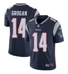 Youth Nike New England Patriots #14 Steve Grogan Navy Blue Team Color Vapor Untouchable Limited Player NFL Jersey