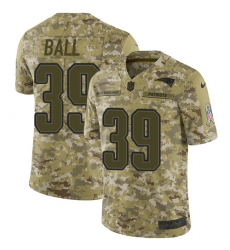 Men's Nike New England Patriots #39 Montee Ball Limited Camo 2018 Salute to Service NFL Jersey