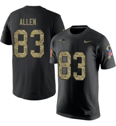 Nike New England Patriots #83 Dwayne Allen Black Camo Salute to Service T-Shirt