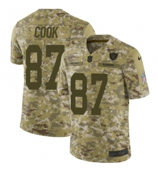 Youth Nike Oakland Raiders #87 Jared Cook Limited Camo 2018 Salute to Service NFL Jersey