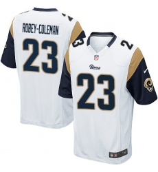 Men's Nike Los Angeles Rams #23 Nickell Robey-Coleman Game White NFL Jersey