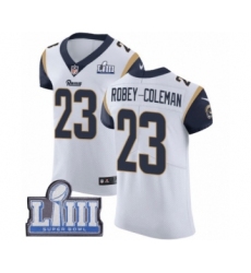 Men's Nike Los Angeles Rams #23 Nickell Robey-Coleman White Vapor Untouchable Elite Player Super Bowl LIII Bound NFL Jersey