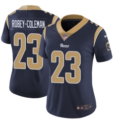 Women's Nike Los Angeles Rams #23 Nickell Robey-Coleman Elite Navy Blue Team Color NFL Jersey