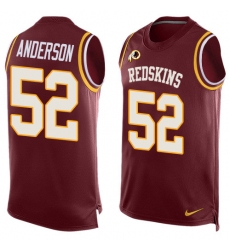 Men's Nike Washington Redskins #52 Ryan Anderson Limited Red Player Name & Number Tank Top NFL Jersey