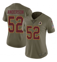 Women's Nike Washington Redskins #52 Ryan Anderson Limited Olive 2017 Salute to Service NFL Jersey