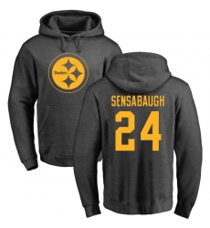 NFL Nike Pittsburgh Steelers #24 Coty Sensabaugh Ash One Color Pullover Hoodie