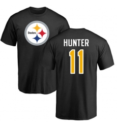 NFL Nike Pittsburgh Steelers #11 Justin Hunter Black Name & Number Logo T-Shirt