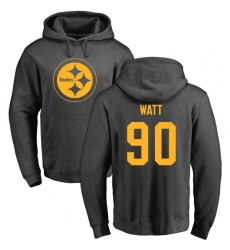 NFL Nike Pittsburgh Steelers #90 T. J. Watt Ash One Color Pullover Hoodie