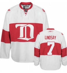 Women's Reebok Detroit Red Wings #7 Ted Lindsay Premier White Third NHL Jersey