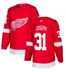 Men's Adidas Detroit Red Wings #31 Curtis Joseph Authentic Red Home NHL Jersey