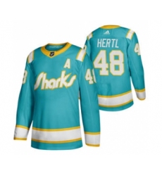 Men's San Jose Sharks #48 Tomas Hertl 2020 Throwback Authentic Player Hockey Jersey