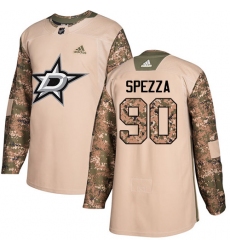 Men's Adidas Dallas Stars #90 Jason Spezza Authentic Camo Veterans Day Practice NHL Jersey