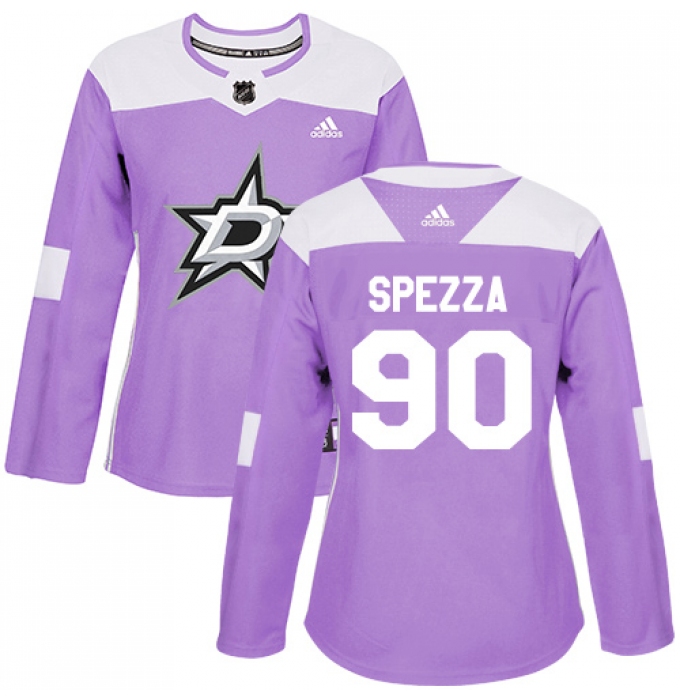 Women's Adidas Dallas Stars #90 Jason Spezza Authentic Purple Fights Cancer Practice NHL Jersey