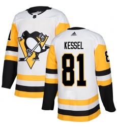 Women's Adidas Pittsburgh Penguins #81 Phil Kessel Authentic White Away NHL Jersey