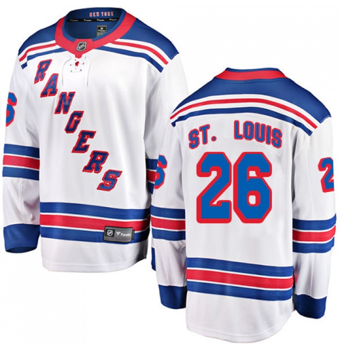 Youth New York Rangers #26 Martin St. Louis Fanatics Branded White Away Breakaway NHL Jersey