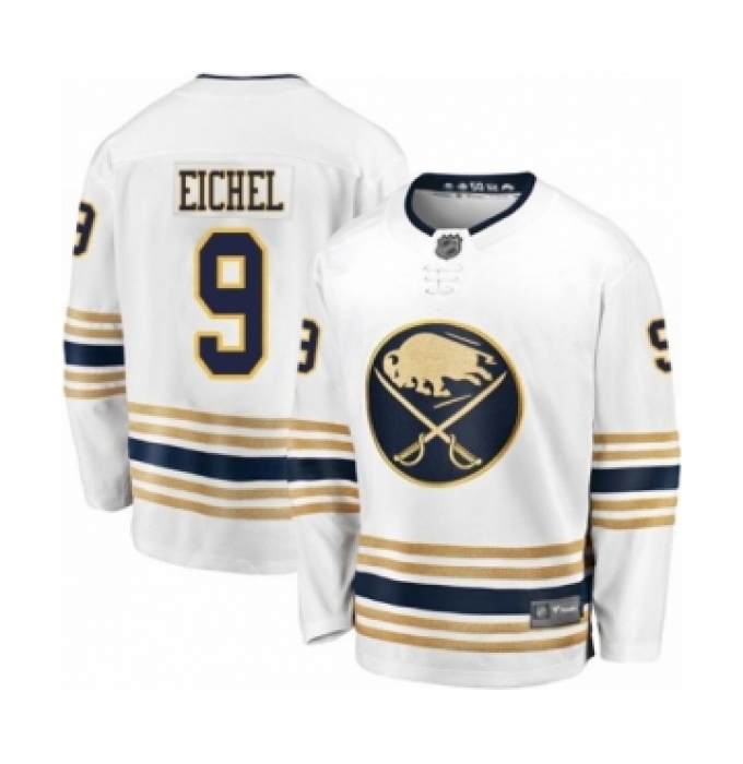 Youth Buffalo Sabres #9 Jack Eichel Fanatics Branded White 50th Season Breakaway Hockey Jersey
