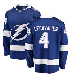 Youth Tampa Bay Lightning #4 Vincent Lecavalier Fanatics Branded Royal Blue Home Breakaway NHL Jersey