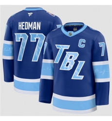Men's Tampa Bay Lightning #77 Victor Hedman Blue 2026 Stadium Series Stitched Jersey