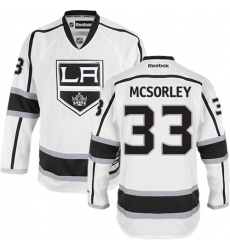 Women's Reebok Los Angeles Kings #33 Marty Mcsorley Authentic White Away NHL Jersey
