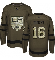 Men's Adidas Los Angeles Kings #16 Marcel Dionne Authentic Green Salute to Service NHL Jersey