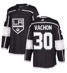 Men's Adidas Los Angeles Kings #30 Rogie Vachon Authentic Black Home NHL Jersey