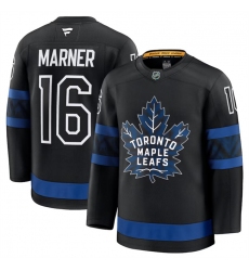 Men's Toronto Maple Leafs #16 Mitchell Marner Black 2024-25 Alternate Stitched Hockey Jersey