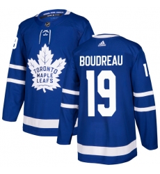 Men's Adidas Toronto Maple Leafs #19 Bruce Boudreau Authentic Royal Blue Home NHL Jersey