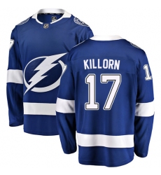 Youth Tampa Bay Lightning #17 Alex Killorn Fanatics Branded Royal Blue Home Breakaway NHL Jersey