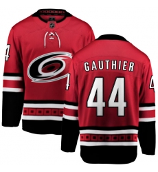 Youth Carolina Hurricanes #44 Julien Gauthier Fanatics Branded Red Home Breakaway NHL Jersey