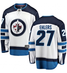 Men's Winnipeg Jets #27 Nikolaj Ehlers Fanatics Branded White Away Breakaway NHL Jersey