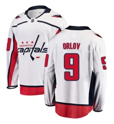 Youth Washington Capitals #9 Dmitry Orlov Fanatics Branded White Away Breakaway NHL Jersey