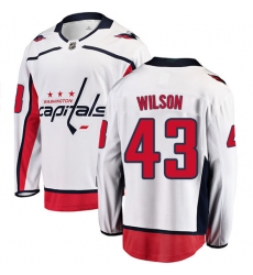 Youth Washington Capitals #43 Tom Wilson Fanatics Branded White Away Breakaway NHL Jersey