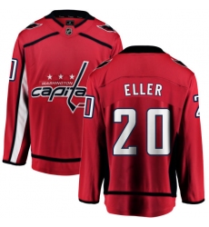 Men's Washington Capitals #20 Lars Eller Fanatics Branded Red Home Breakaway NHL Jersey