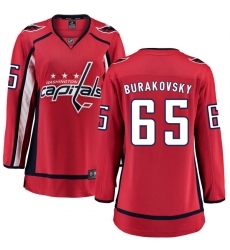 Women's Washington Capitals #65 Andre Burakovsky Fanatics Branded Red Home Breakaway NHL Jersey