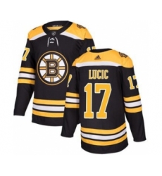 Men's Boston Bruins #17 Milan Lucic Black Stitched Jersey