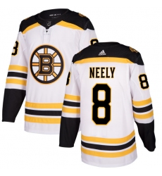 Women's Adidas Boston Bruins #8 Cam Neely Authentic White Away NHL Jersey