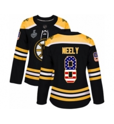 Women's Boston Bruins #8 Cam Neely Authentic Black USA Flag Fashion 2019 Stanley Cup Final Bound Hockey Jersey