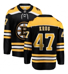 Youth Boston Bruins #47 Torey Krug Authentic Black Home Fanatics Branded Breakaway NHL Jersey