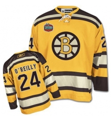 Men's Reebok Boston Bruins #24 Terry O'Reilly Premier Gold Winter Classic NHL Jersey