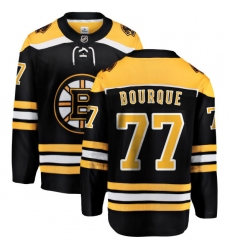 Men's Boston Bruins #77 Ray Bourque Authentic Black Home Fanatics Branded Breakaway NHL Jersey
