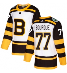 Youth Adidas Boston Bruins #77 Ray Bourque Authentic White 2019 Winter Classic NHL Jersey