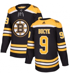Men's Adidas Boston Bruins #9 Johnny Bucyk Premier Black Home NHL Jersey
