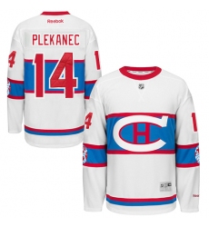 Youth Reebok Montreal Canadiens #14 Tomas Plekanec Premier White 2016 Winter Classic NHL Jersey