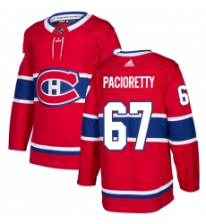 Men's Adidas Montreal Canadiens #67 Max Pacioretty Premier Red Home NHL Jersey