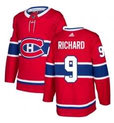 Men's Adidas Montreal Canadiens #9 Maurice Richard Premier Red Home NHL Jersey