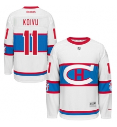 Men's Reebok Montreal Canadiens #11 Saku Koivu Authentic White 2016 Winter Classic NHL Jersey
