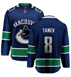 Men's Vancouver Canucks #8 Christopher Tanev Fanatics Branded Blue Home Breakaway NHL Jersey