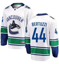 Men's Vancouver Canucks #44 Todd Bertuzzi Fanatics Branded White Away Breakaway NHL Jersey