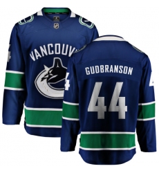 Youth Vancouver Canucks #44 Erik Gudbranson Fanatics Branded Blue Home Breakaway NHL Jersey